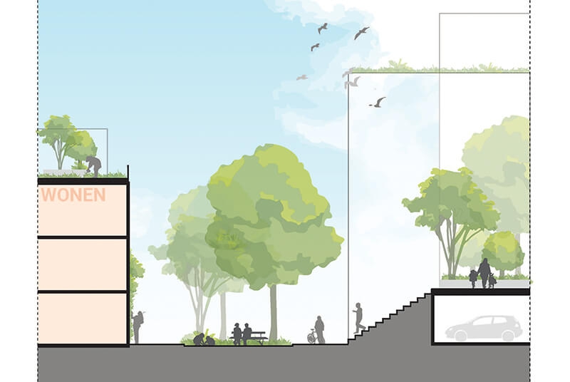 Groen en gelaagdheid in De Stationstuinen